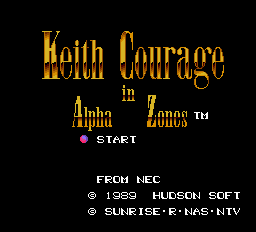 Keith Courage in Alpha Zones